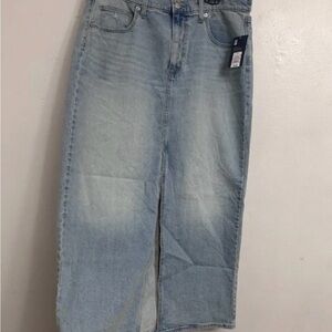 Universal Thread Light Blue Denim Midi Skirt